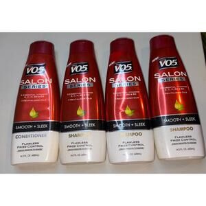 4 Alberto VO5 Salon Series Smooth + Sleek Conditioner/Shampoo - 14.2 fl oz Each
